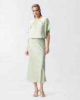 Midi dress with lace details - | Pinko