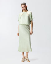 Midi dress with lace details - | Pinko