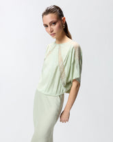 Midi dress with lace details - | Pinko