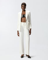 Pantaloni in tela con piega stirata - | Pinko