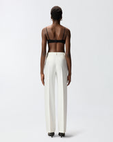Pantaloni in tela con piega stirata - | Pinko