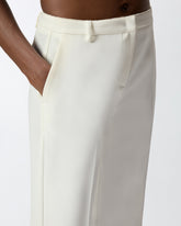 Pantaloni in tela con piega stirata - | Pinko