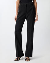 Pantaloni in tela con piega stirata - | Pinko
