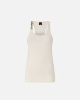 Sleeveless top with chain - | Pinko