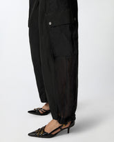 Pantaloni workwear con inserti trasparenti - | Pinko