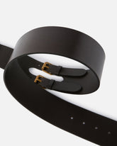 Cintura in pelle liscia con cinturini 6 cm - | Pinko
