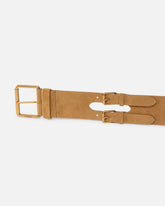 Ceinture en croûte de cuir à sangles 6 cm - | Pinko