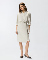Abito midi con parte superiore a camicia - | Pinko