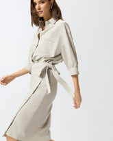 Abito midi con parte superiore a camicia - | Pinko