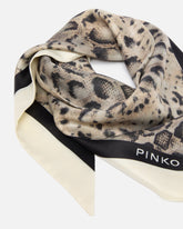 Triangular scarf with snake print - | Pinko