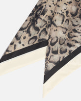 Triangular scarf with snake print - | Pinko