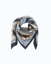 Scarf with bag print - | Pinko