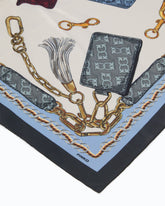 Scarf with bag print - | Pinko