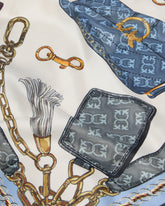 Scarf with bag print - | Pinko