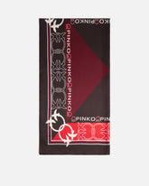 Foulard bicolor con loghi - | Pinko