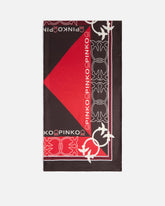 Foulard bicolor con loghi - | Pinko