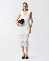 Abito midi senza maniche in pizzo - | Pinko