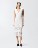 Abito midi senza maniche in pizzo - | Pinko