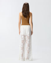 Pantalon en dentelle rebrodée florale - | Pinko