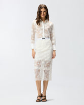 Gonna midi in pizzo con spacchetti - | Pinko
