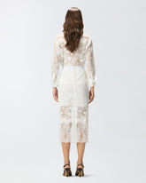 Gonna midi in pizzo con spacchetti - | Pinko