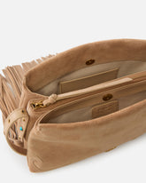 Borsa a tracolla piccola One, Two, Three Bag in suede con frange - | Pinko