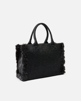 Borsa shopper media Beach in rafia con logo e nappine - | Pinko
