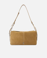 Sac porté épaule moyen Keeper Bag en daim - | Pinko