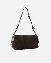 Keeper Bag medium shoulder bag in suede - | Pinko