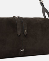 Borsa a spalla media Keeper Bag in suede - | Pinko