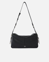 Keeper Bag medium shoulder bag in new biker leather - | Pinko