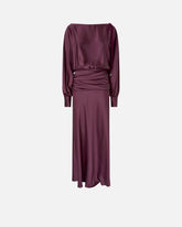 Robe longue en satin drapé - | Pinko