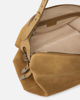 Borsa a spalla grande Keeper Bag in suede - | Pinko