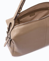 Keeper Bag large shoulder bag in new biker leather - | Pinko