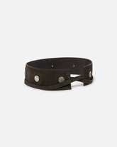 Cintura in pelle con borchie 6 cm - | Pinko