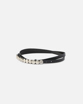 Cintura doppio giro in pelle con borchie 1,5 cm - | Pinko