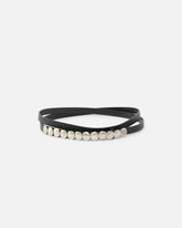 Cintura doppio giro in pelle con borchie 1,5 cm - | Pinko
