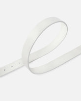 Błyszczący skórzany pasek z metalicznymi wykończeniami 3 cm - | Pinko