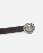 Cintura in pelle con medaglione gioiello 4 cm - | Pinko