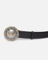 Cintura in pelle con medaglione gioiello 4 cm - | Pinko