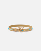 Cintura in suede con borchie 3 cm - | Pinko