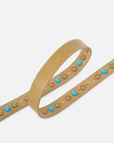 Cintura in suede con borchie 3 cm - | Pinko