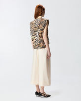 Maglia smanicata con stampa tigrata - | Pinko