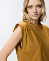 T-shirt smanicata in jersey doppio - | Pinko