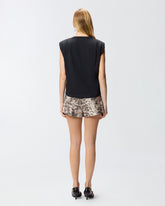 T-shirt smanicata in jersey doppio - | Pinko