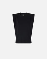 T-shirt smanicata in jersey doppio - | Pinko