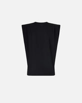 T-shirt smanicata in jersey doppio - | Pinko