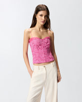 Lace bustier top - | Pinko