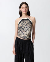 Top de plage à imprimé serpent - | Pinko