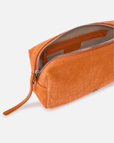Medium crossbody bowler bag in crocodile-print leather - | Pinko
